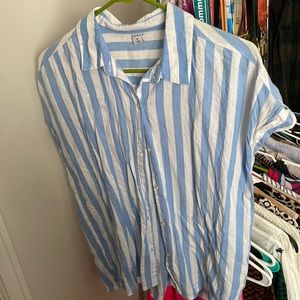 Old navy striped button down poplin button down